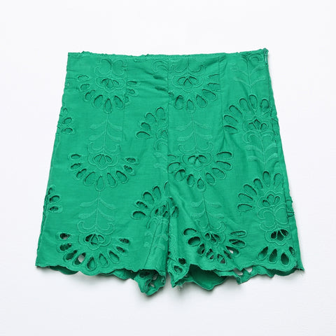 European Versatile Women's Summer Embroidered Shorts