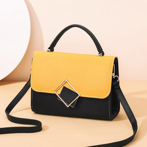 Designer Handbag with Leather Flap