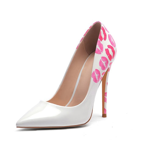 Graffiti High Heel Pointed Toe Shoes