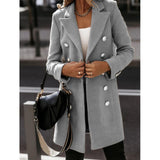 Winter Double-breasted Knee Length Overcoat