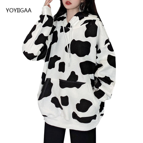 Cow Print Women Sweatshirt