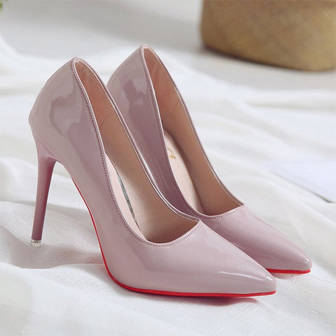 High Heel Pumps Sexy Red Bottom Pointed Toe